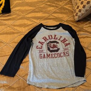 Pro Edge Carolina Gamecocks Raglan Long Sleeve Shirt - Gray, Black, Red